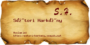 Sátori Harkány névjegykártya